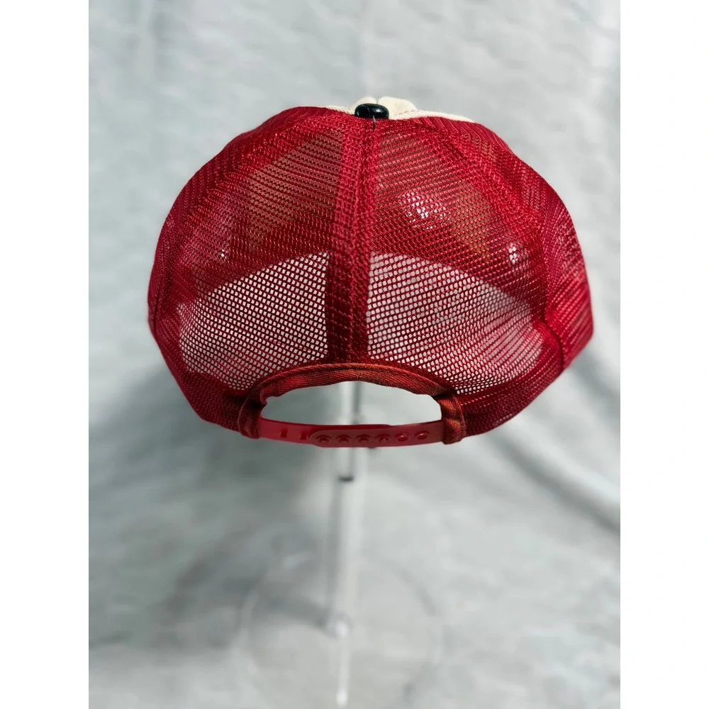 Vintage Ford Motor Credit Company Trucker Hat Red Black Mesh Snapback USA Made